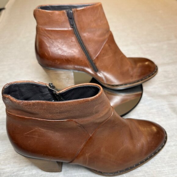 Paul Green Stella Studded Vintage Women’s 8 Leather Ankle Boots Austrian Made - Picture 7 of 9